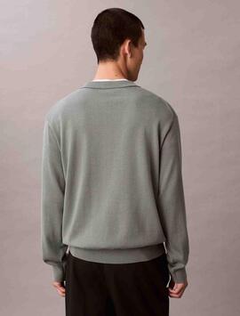 JERSEY CK RELAXED FIT PUNTO DE ALGODÓN CON MONOGRA