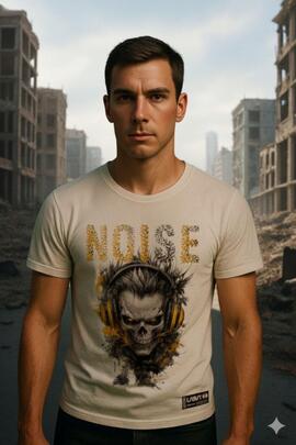CAMISETA DE HOMBRE LASAL NOISE BLANCO