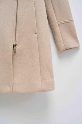 ABRIGO DE PAÑO GRACE SLIM FIT CON PELO CAMEL