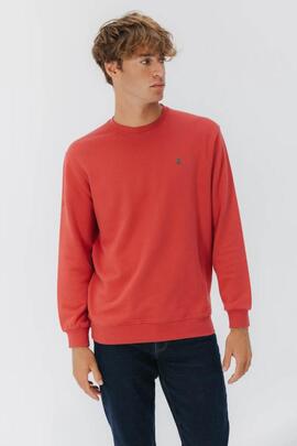 SUDADERA BORDADO CONTRASTE ROJA