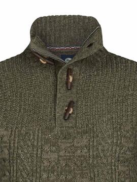 JERSEY PUNTO CANALÉ TRENZADO HAMILTON MOSSY STONE VERDE JASP