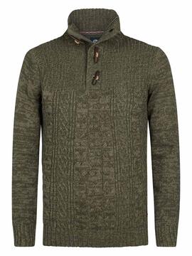 JERSEY PUNTO CANALÉ TRENZADO HAMILTON MOSSY STONE VERDE JASP
