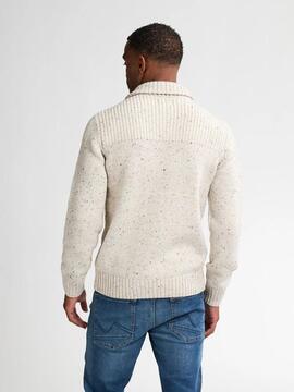 JERSEY PUNTO CANALÉ TRENZADO HAMILTON ANTIQUE WHITE MELEE CR
