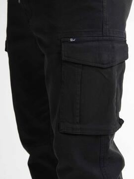 PANTALÓN JOGGER BOLSO CARGO DEEP BLACK NEGRO