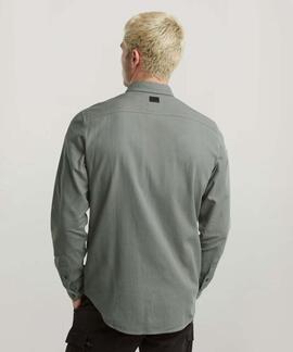 CAMISA G-STAR MARINE SLIM LIGHT GREY ALLOY GARMENT DYED