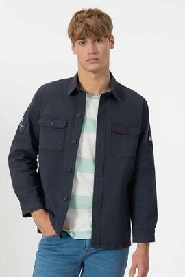 SOBRECAMISA HERITAGE DOS BOLSILLOS AZUL MARINO