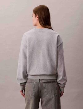 SUDADERA CK FRENCH TERRY RELAXED FIT CON LOGO MONOGRAMA HERO