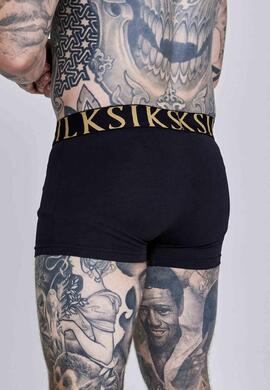 PACK DE 5 CALZONCILLOS BOXER SHORTS NEGROS CON INSCRIPCIÓN E