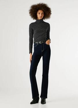 PANTALÓN VAQUERO DION FLARE 6CA HIGH RISE ÍNDIGO DENIM