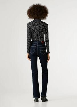 PANTALÓN VAQUERO DION FLARE 6CA HIGH RISE ÍNDIGO DENIM