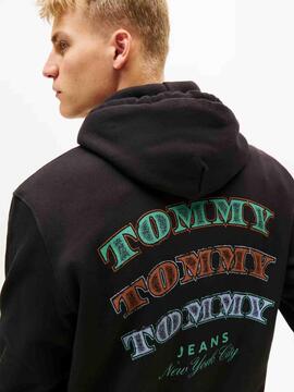 SUDADERA CON CAPUCHA DOLLAR STACK REGULAR FIT NEGRA