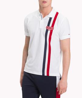 ENGINEERED STRIPE REGULAR FIT BRIGHT WHITE