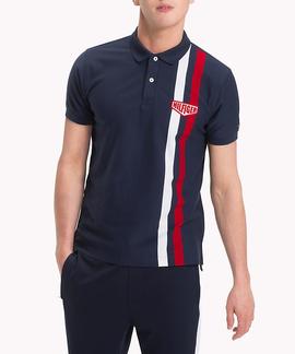 ENGINEERED STRIPE REGULAR FIT NAVY BLAZER