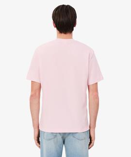 CAMISETA BÁSICA DE CORTE CLÁSICO REGULAR FIT ROSA