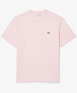 CAMISETA BÁSICA DE CORTE CLÁSICO REGULAR FIT ROSA