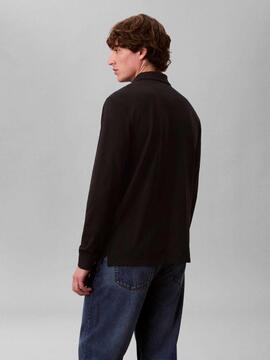POLO MANGA LARGA CASUAL PIQUE REGULAR FIT BLACK NEGRO