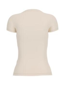 CAMISETA LEO TRIANGLE TEE SLIM FIT BEIGE MULTI