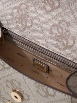 BOLSO DE HOMBRO KARNILLA LOGOTIPO 4G DARK TAUPE LOGO GRIS CL
