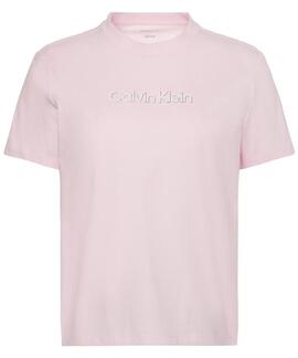 CAMISETA CK CLASSIC FOIL PEARLY PINK ROSA