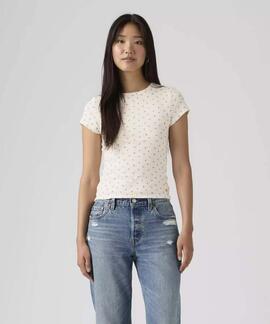 CAMISETA DRY GOODS TEE ABBEY DITSY CORAL BLUSH POINTELLE