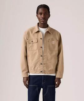 CHAQUETA TRUCKER SUNRISE RELAXED FIT TIGER'S EYE