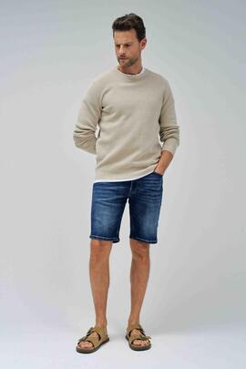 PANTALÓN CORTO S-ACTIV REGULAR FIT DENIM AZUL