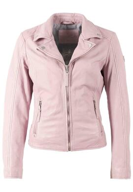 CAZADORA DE PIEL BAJAH WOMEN BIKER DUSTY ROSE ROSA