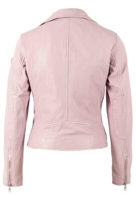CAZADORA DE PIEL BAJAH WOMEN BIKER DUSTY ROSE ROSA