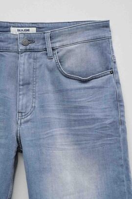 PANTALÓN CORTO S-ACTIV REGULAR FIT DENIM GRIS