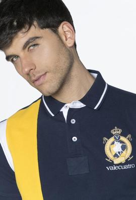 POLO H FRANJA AMARILLO