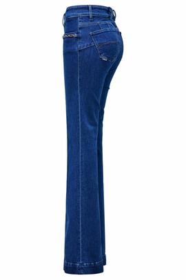 PANTALÓN VAQUERO DESTINY FLARE PUSH UP CON DETALLE DE CADENA