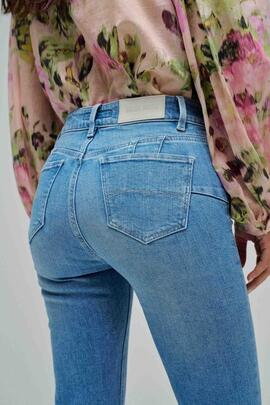 PANTALÓN VAQUERO DESTINY FLARE PUSH UP DENIM AZUL