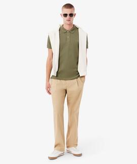 POLO LACOSTE SLIM FIT BMY VERDE KAKI
