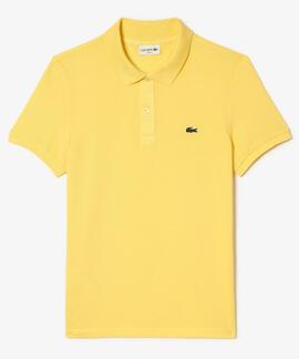 POLO LACOSTE SLIM FIT 107 AMARILLO
