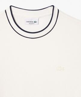 CAMISETA DE PIQUÉ ELÁSTICO REGULAR FIT CON CUELLO A RAYAS CO