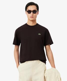 CAMISETA BÁSICA DE CORTE CLÁSICO REGULAR FIT MARRÓN