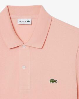POLO LACOSTE SLIM FIT U12 ROSA