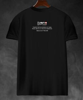 CAMISETA DE HOMBRE LASAL PUNKNOTDEAD NEGRA