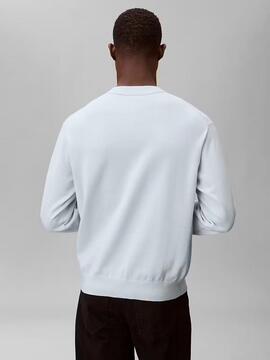 JERSEY CK RELAXED FIT PUNTO DE ALGODÓN CON MONOGRAMA PLAIN A