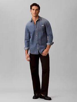 CAMISA VAQUERA CK REGULAR FIT CLASSIC VINTAGE INDIGO