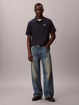 POLO DE PIQUÉ CK REGULAR FIT DARK SAPPHIRE AZUL MA