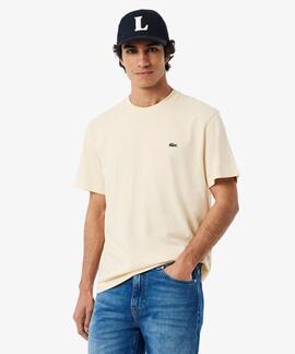 CAMISETA BÁSICA DE CORTE CLÁSICO REGULAR FIT BEIGE
