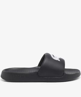 CHANCLAS DE HOMBRE LACOSTE SERVE SLIDES 1.0 BLACK / WHITE