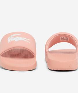 CHANCLAS DE MUJER LACOSTE SERVE SLIDES 1.0 LIGHT PINK / WHIT