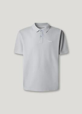 POLO OSCAR REGULAR FIT PIQUÉ TEÑIDO EN PRENDA 504 BLEACH BLU