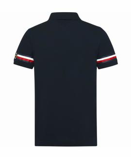 ICON SLEEVE STRIPE POLO SLIM FIT SKY CAPTAIN