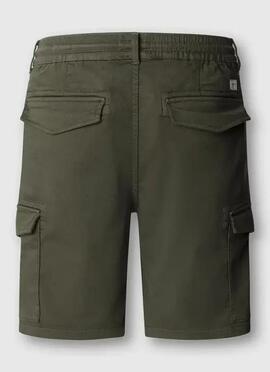 PANTALÓN CORTO GYMDIGO CARGO SHORT SLIM FIT 728 OLIVE GREEN