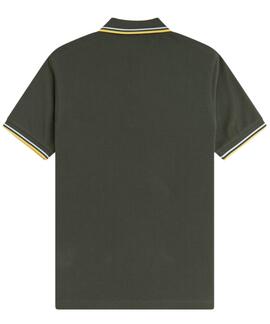 POLO TWIN TIPPED M3600 05B MATTE DARK GREEN / CLEAN ICE / LE