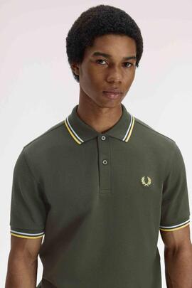 POLO TWIN TIPPED M3600 05B MATTE DARK GREEN / CLEAN ICE / LE