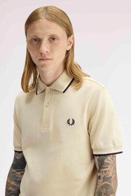 POLO TWIN TIPPED M3600 12B OUTMEAL / WHITE NINE /